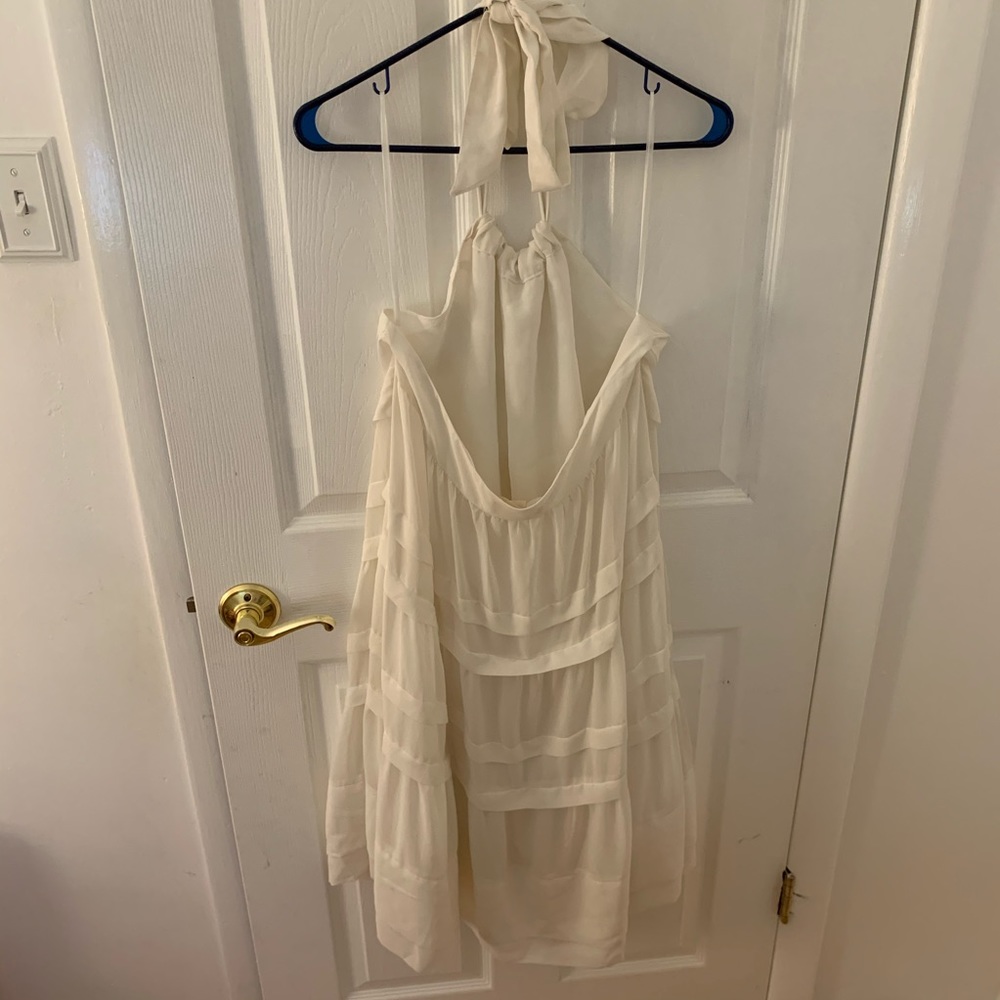 H&M Conscious Tiered Halter Dress sz 14 - Picture 5 of 6